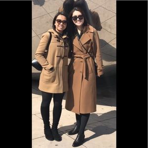 Reformation camel/caramel colored coat size S